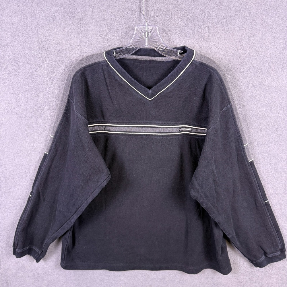 VTG Point Zero Striped Crewneck Sweatshirt Mens XL? Grunge y2k Skater Sweater